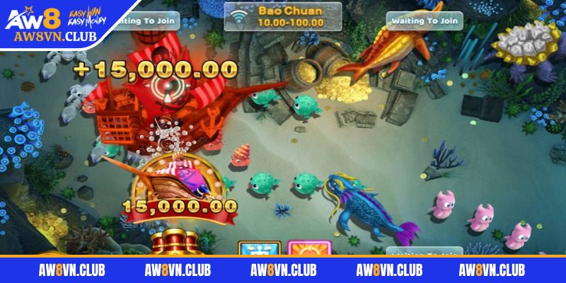 Mỗi mục tiêu biển có hệ số thưởng khác nhau